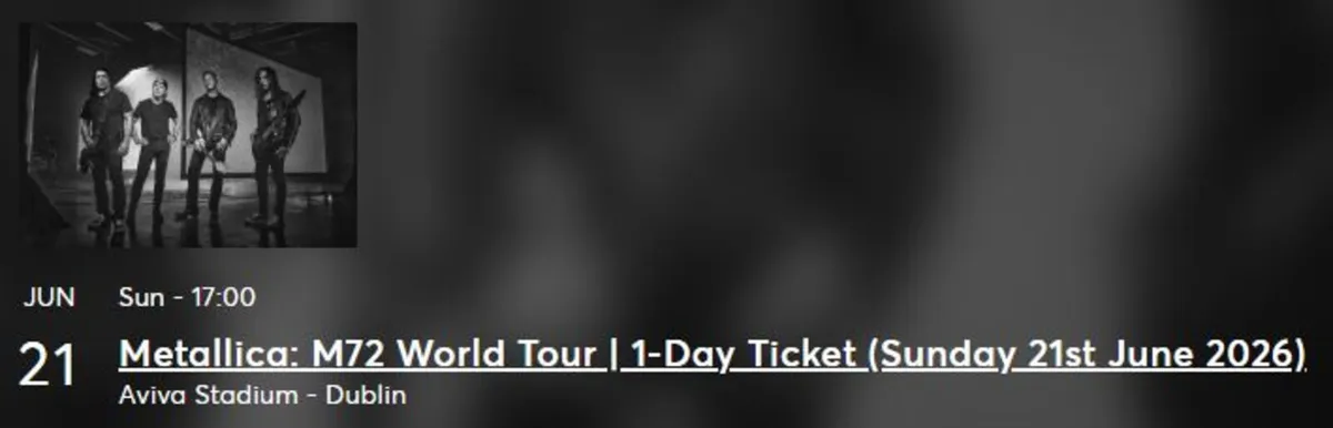 Concert tickets