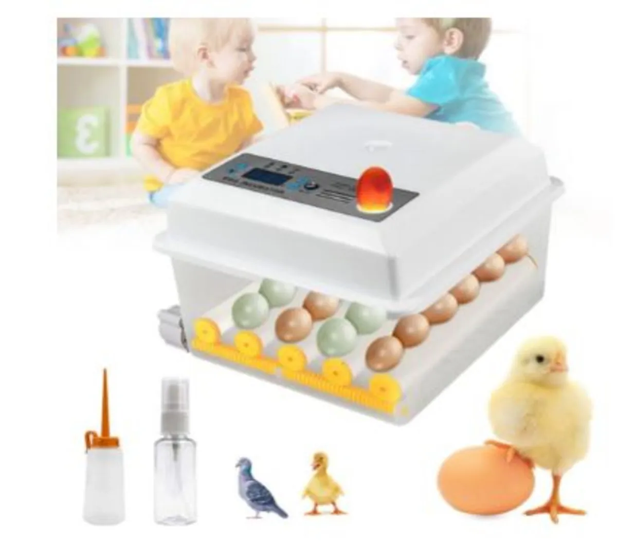 Incubato 16 Eggs, Hatcher Machine with Temperature - Image 1