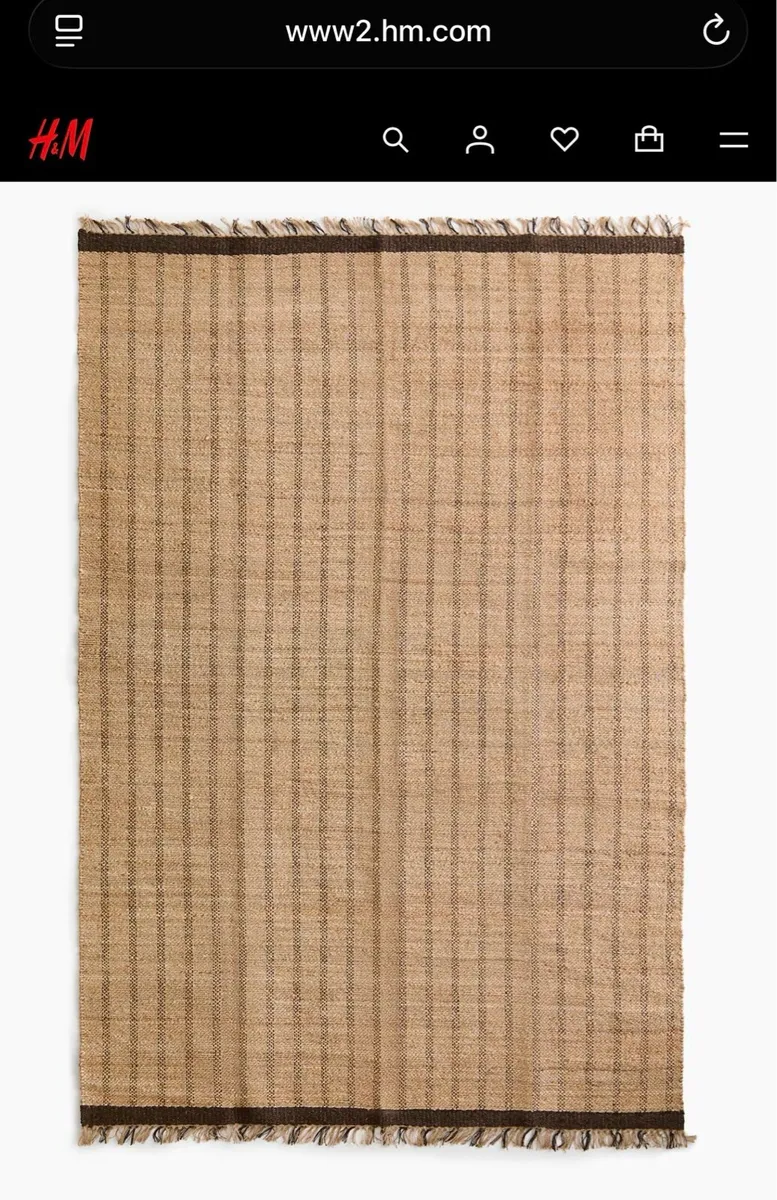 LARGE FRINGED JUTE RUG(200x300) - H&M - Image 1