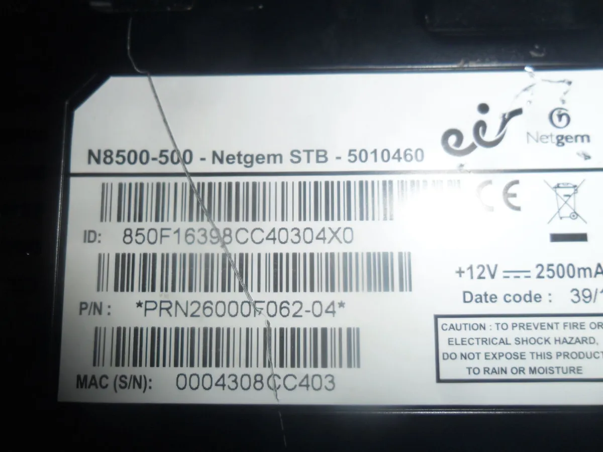 Eircom e vision N8500-500 tv box - Image 3