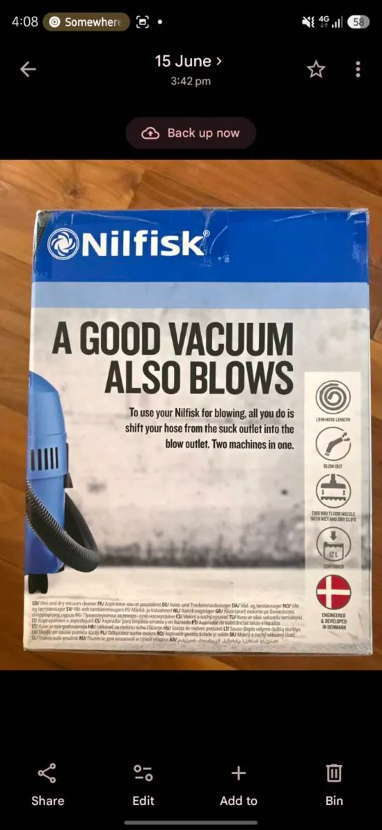 Unopened Nilfisk Buddy II 12 Wet & Dry Vacuum Cl - Image 2