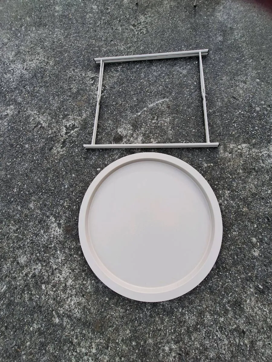 Pair of small metal folding tables - Image 2