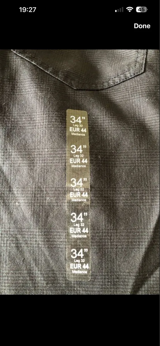 Mens BNWT trousers W34” x L 32” €10 - Image 3