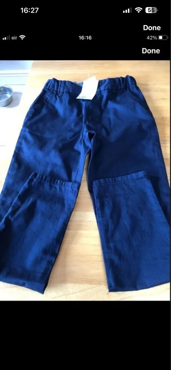 Boys BNWT navy trousers age 7/8 €8 - Image 2