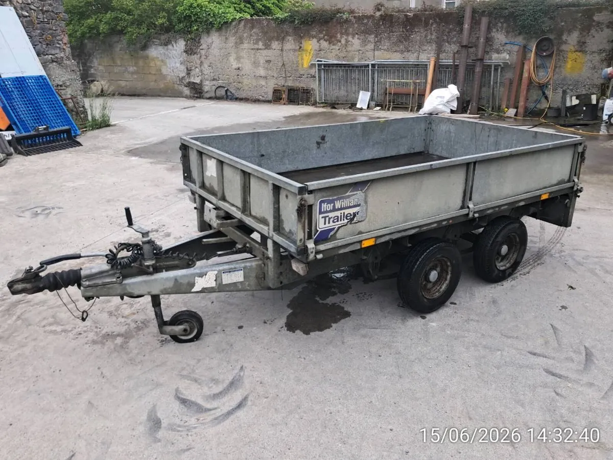 Ifor Williams 8'x5' twin axle dropside trailer. - Image 1