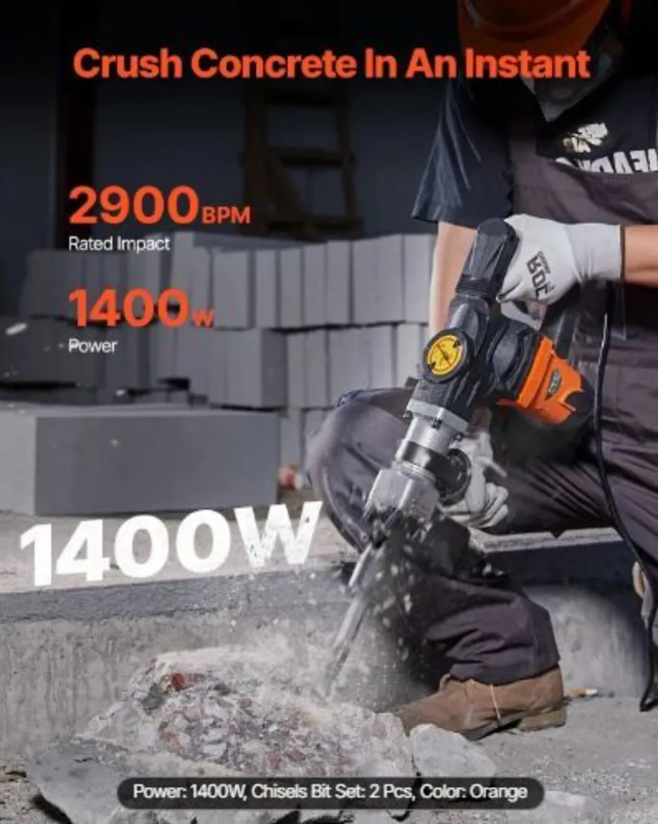 Demolition Jack Hammer Concrete Breaker 1400W - Image 2