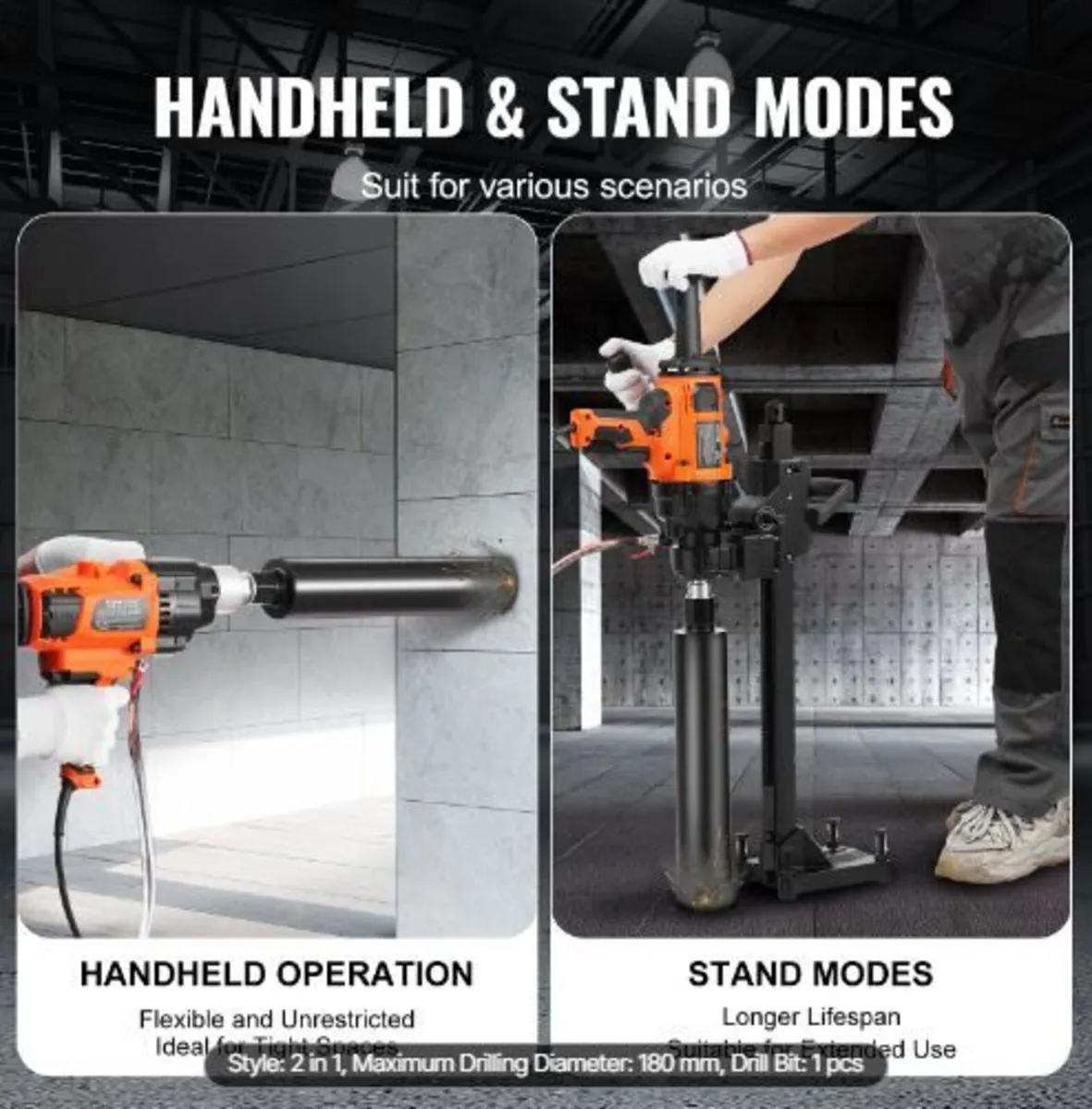 Core Drill Machine 2.03-18 cm Dia 2600W - Image 4
