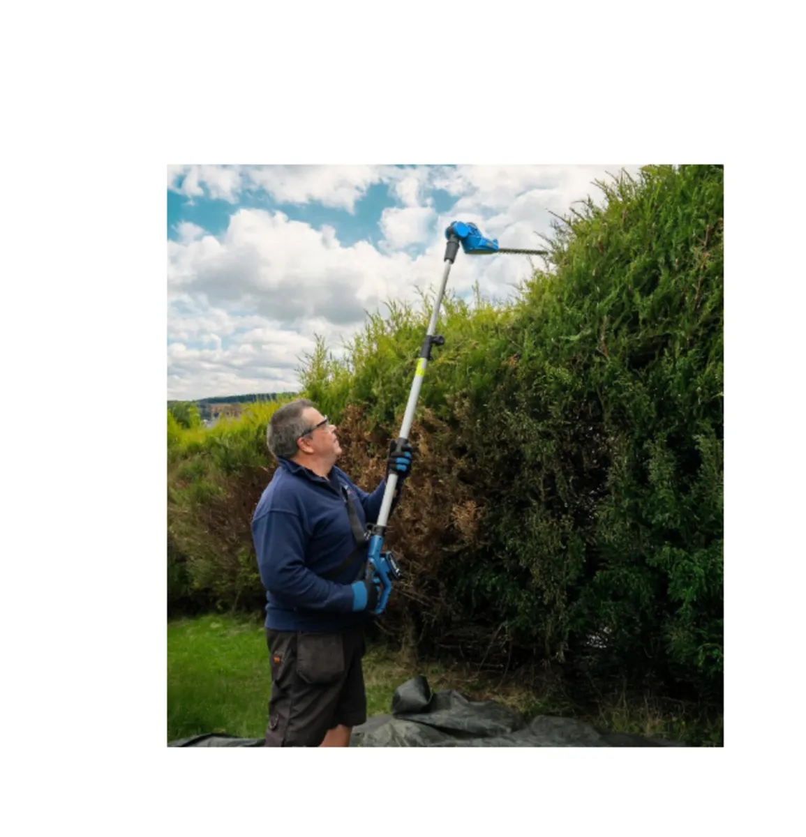 20V 450mm Cordless Long Reach Pole Hedge Trimmer - Image 4