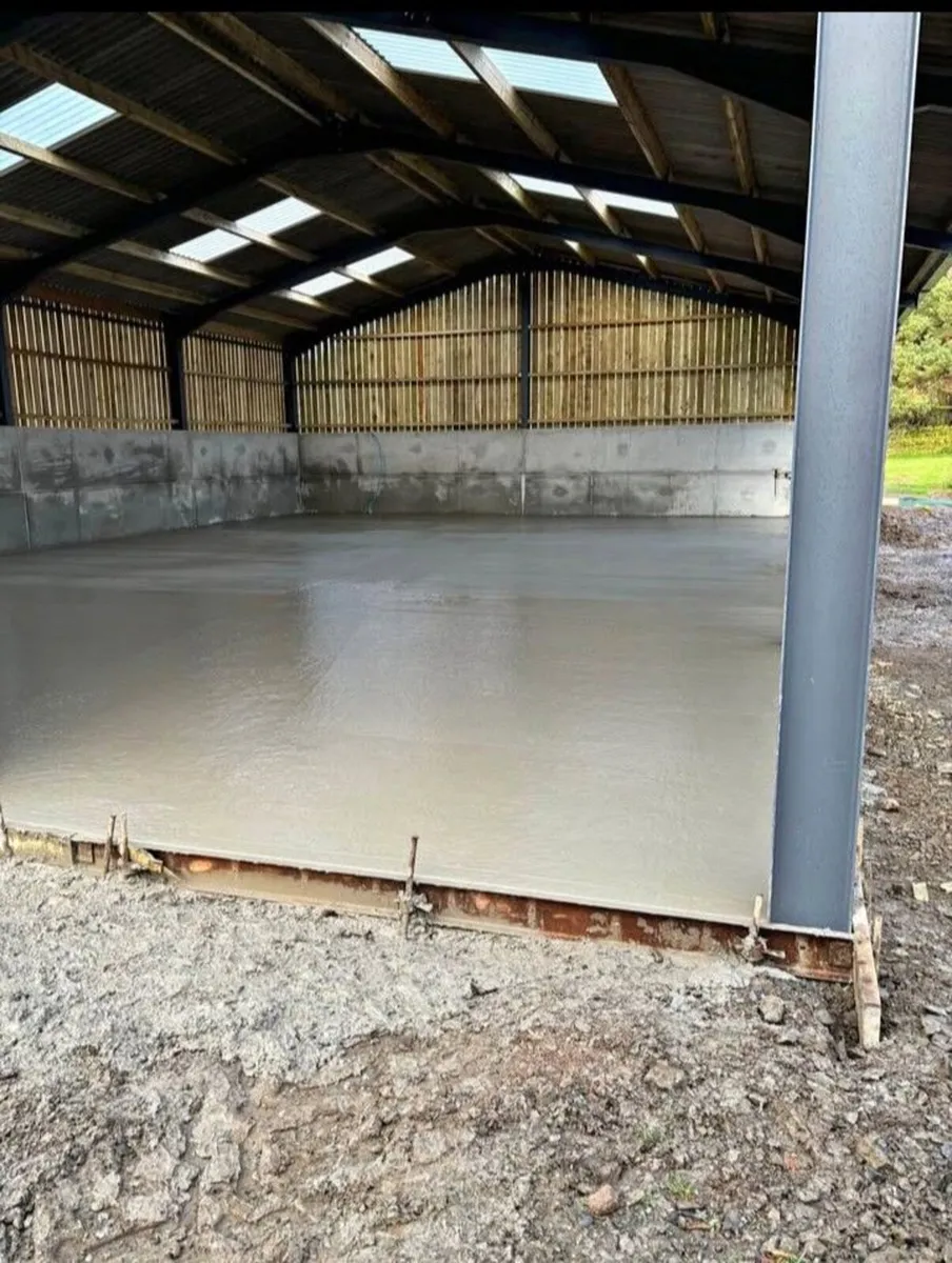 Concrete patio areas