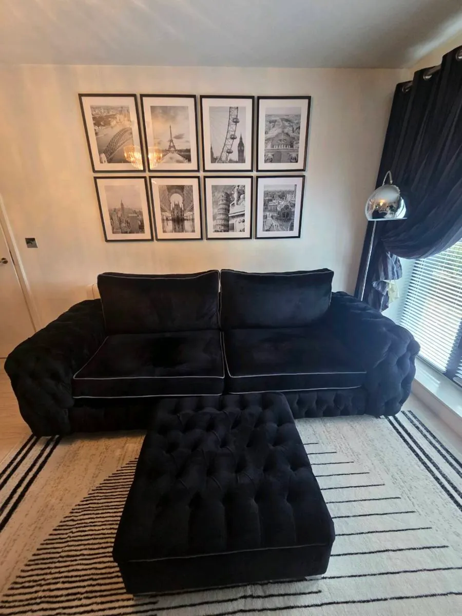 Cambridge 2 seater large sofa & Foot stool - Image 1