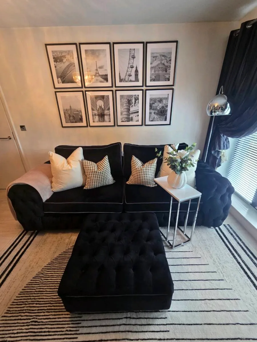 Cambridge 2 seater large sofa & Foot stool - Image 2