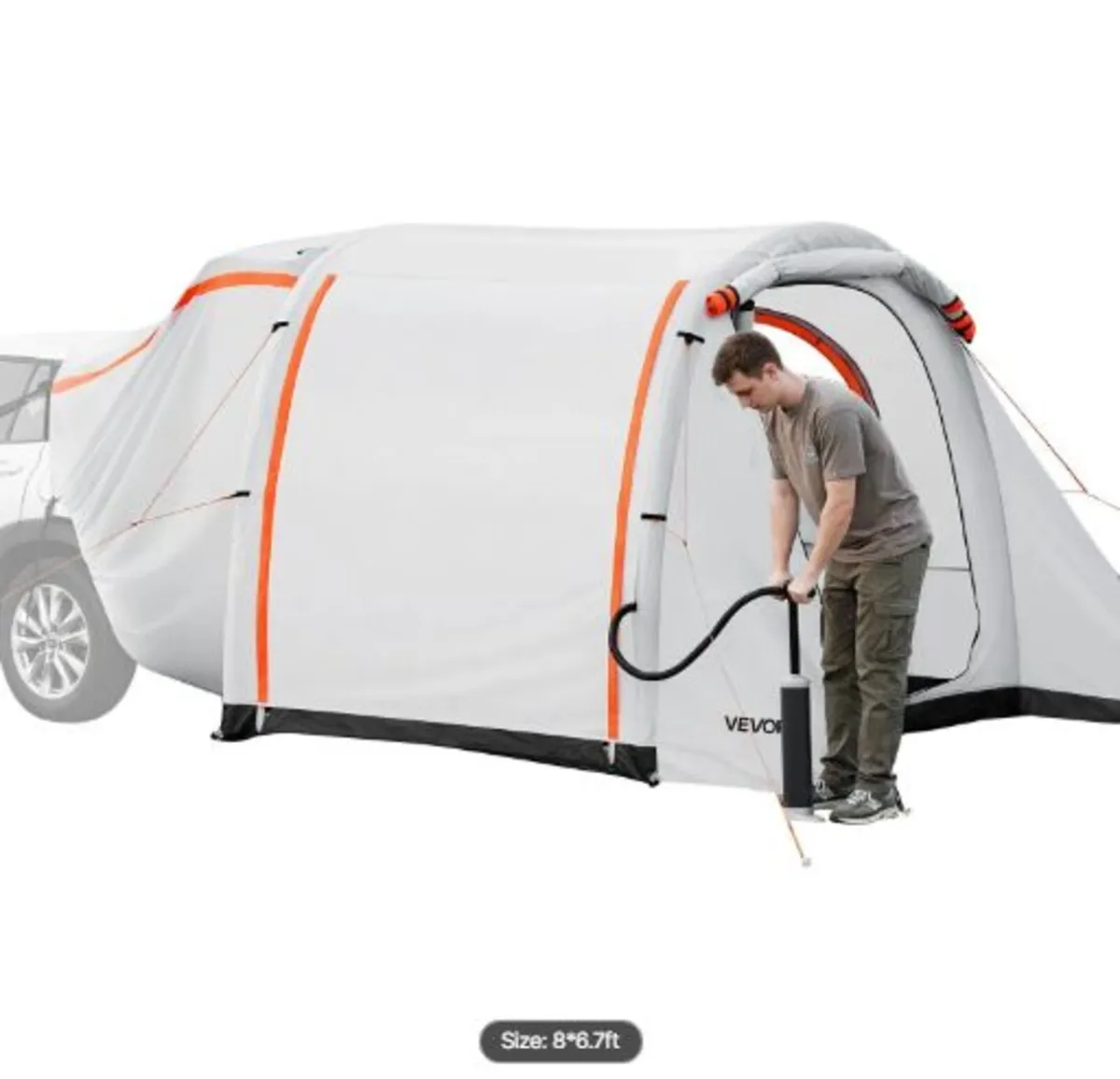 Inflatable SUV Tent with Awning, 2.44 x 2.04m 3 - Image 1
