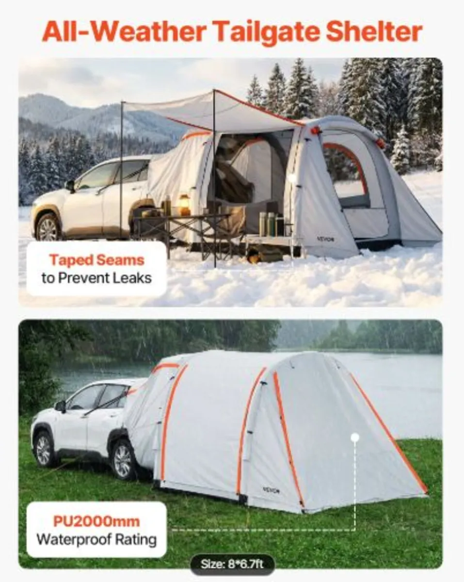 Inflatable SUV Tent with Awning, 2.44 x 2.04m 3 - Image 3