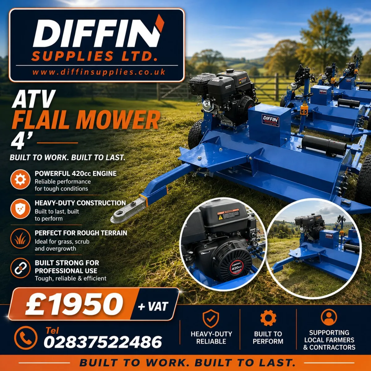 Quad atv flail mower - Image 1
