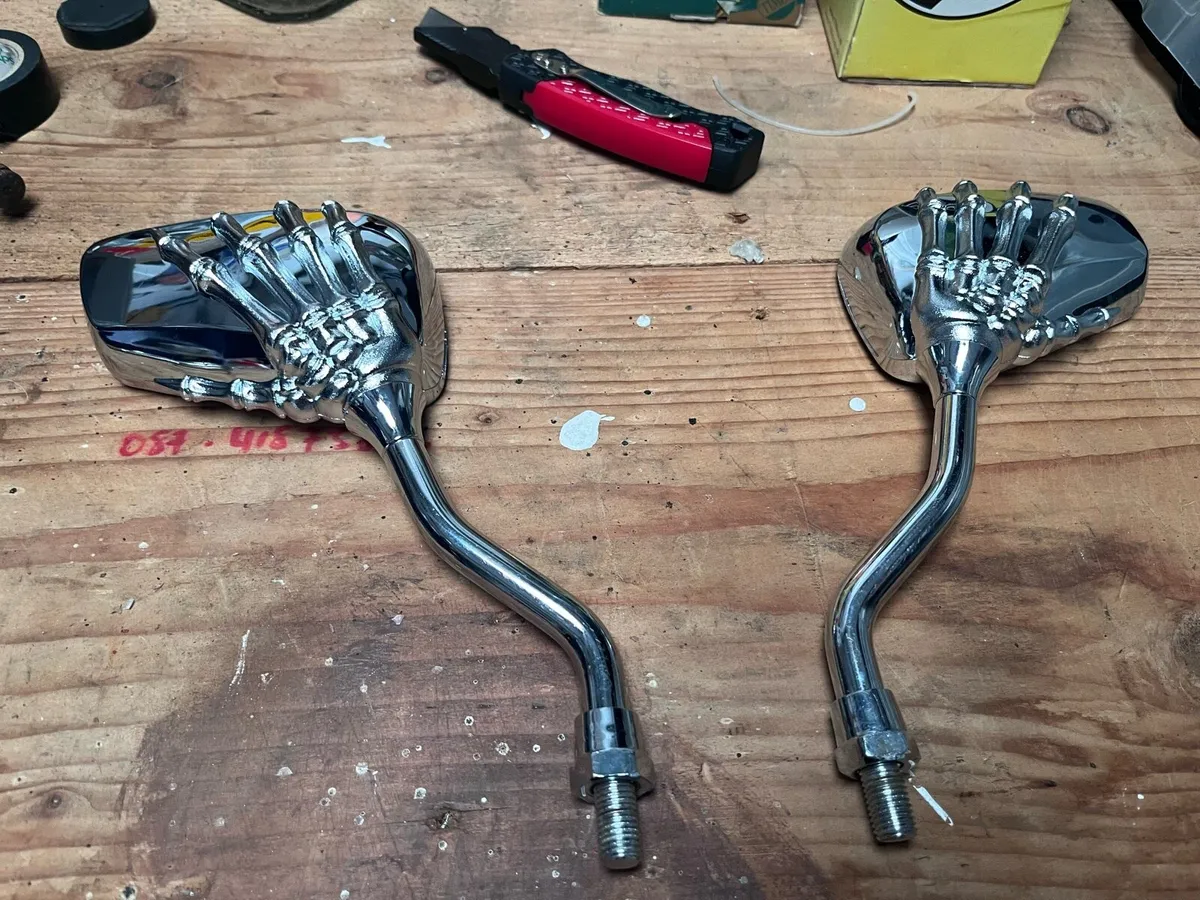 Monster claw motorbike mirrors - Image 1