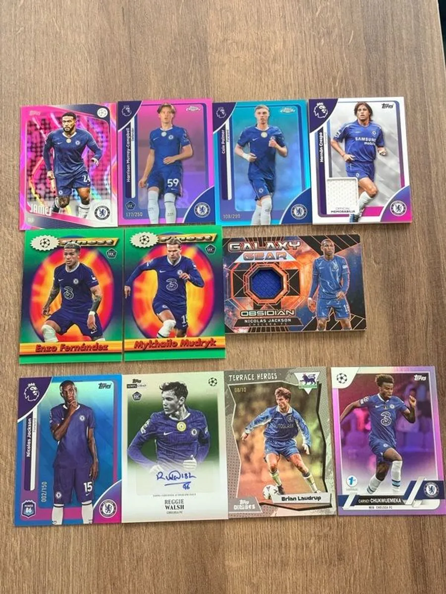 Topps Chelsea Bundle All Numbered + Auto Total 11 Cards - Image 1