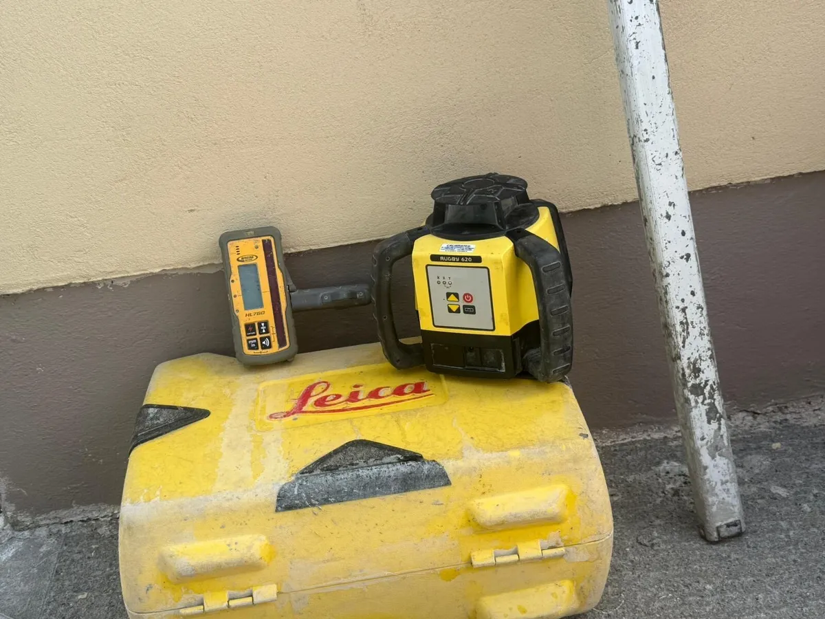 leica rugby 620 rotary lazer level &spectra reciev