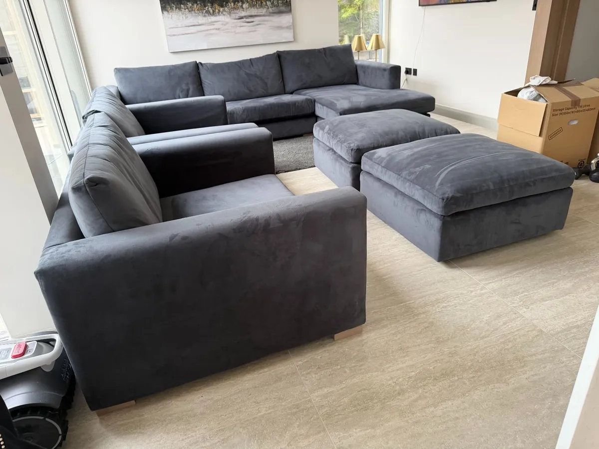 Sofa Large chaise  Chairs Footstools - Image 2