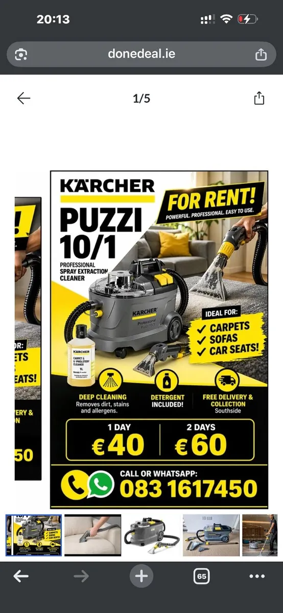 Karcher professional carpet cleaner rent - Image 1