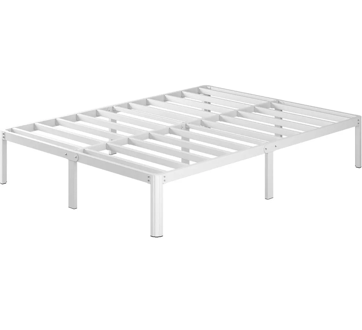 White Double Bed Frame 4ft6 with Rounded Corner Le - Image 2