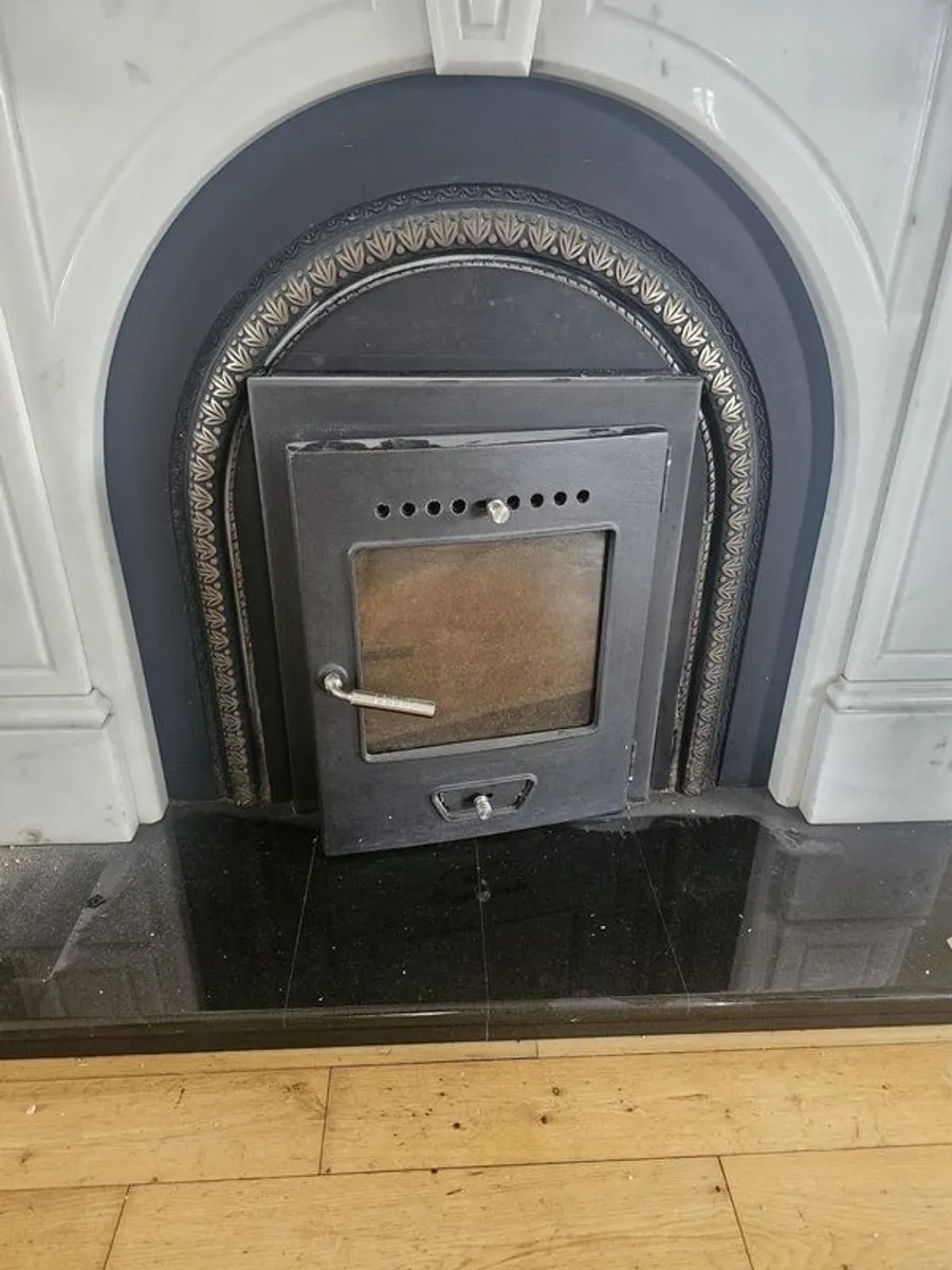 Marble Fireplace with Stove - Image 3