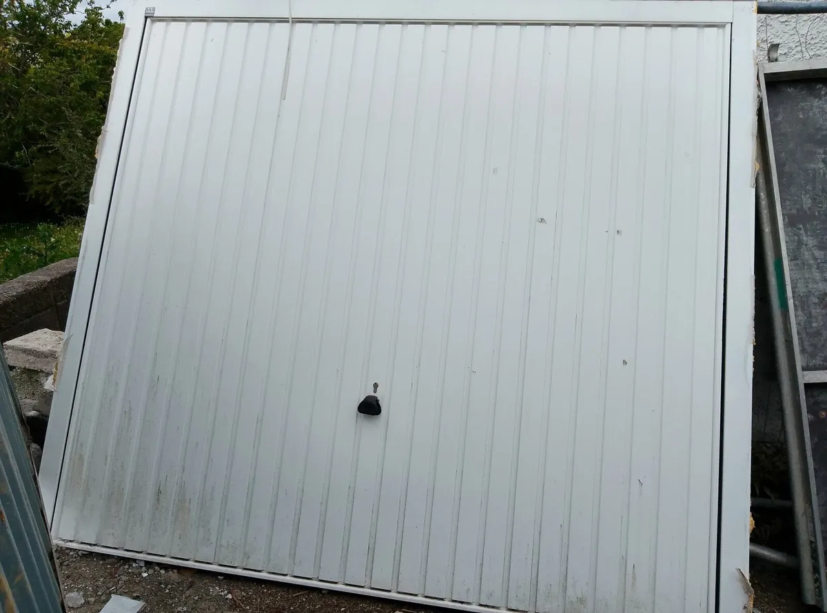 White Metal Garage Door
