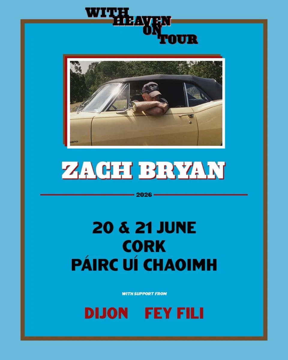 Zach Bryan Ticket June 20th Pairc ui Caoimh
