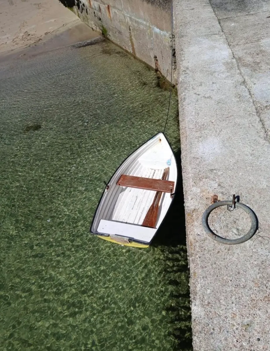 8ft Fibreglass Tender with Oars - Image 2