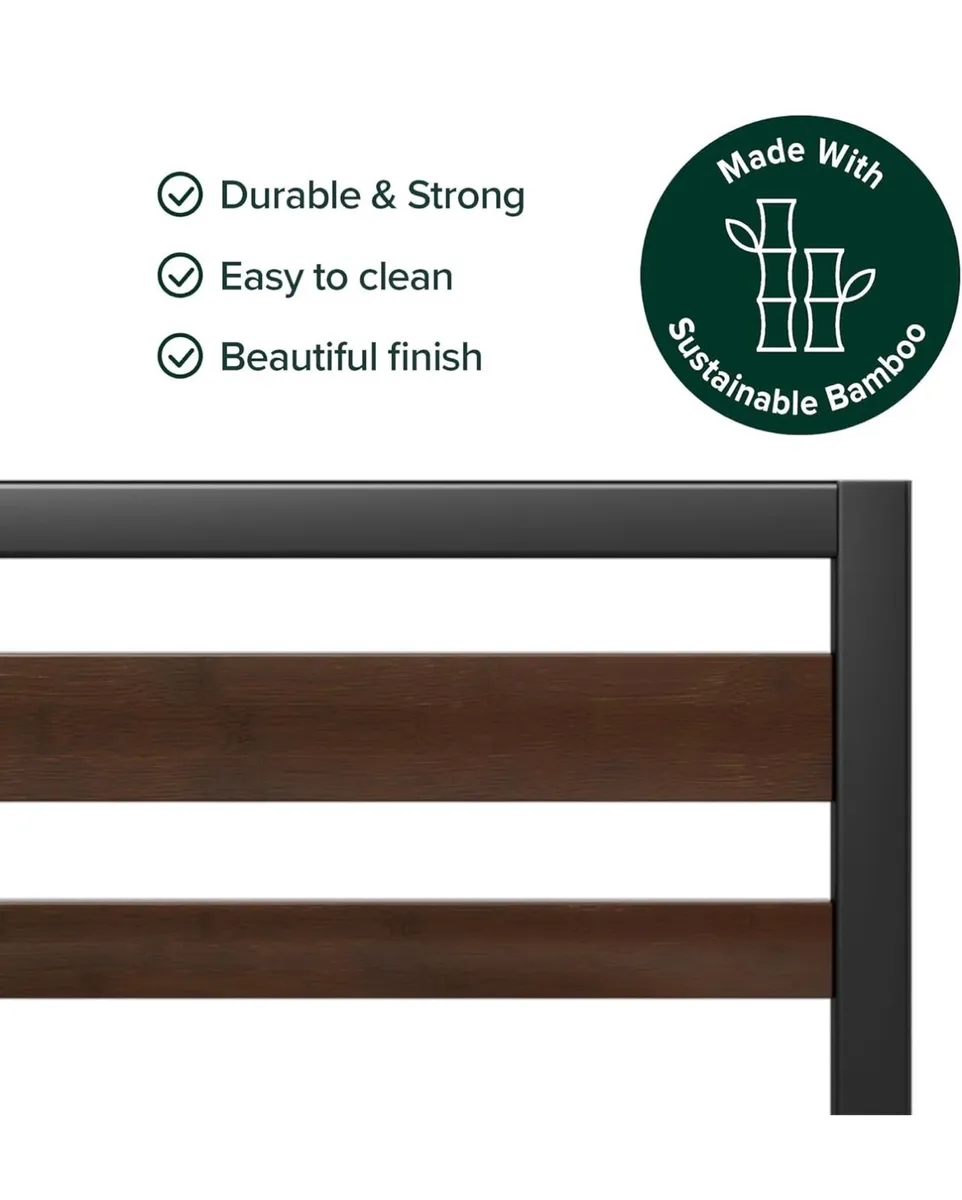 Double Bed Frame with Headboard (135 x 190 cm) – B - Image 4