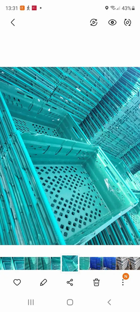 Storage stacking crates 1e each great condition an - Image 1