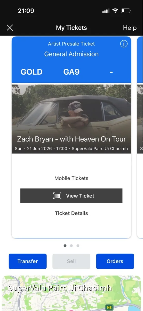 Zach Bryan Gold Circle Ticket, Sun 21st - Image 1