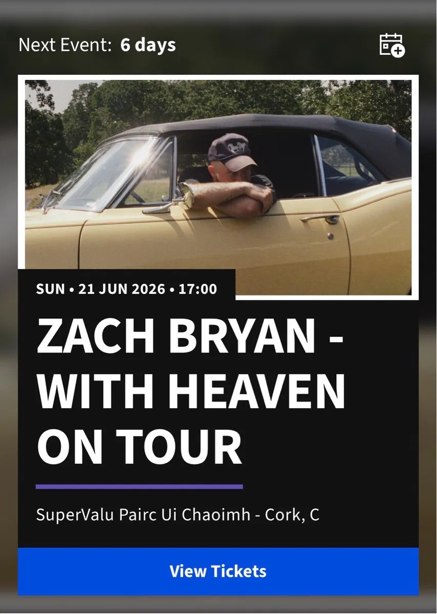 Zach Bryan Gold Circle Ticket, Sun 21st - Image 2