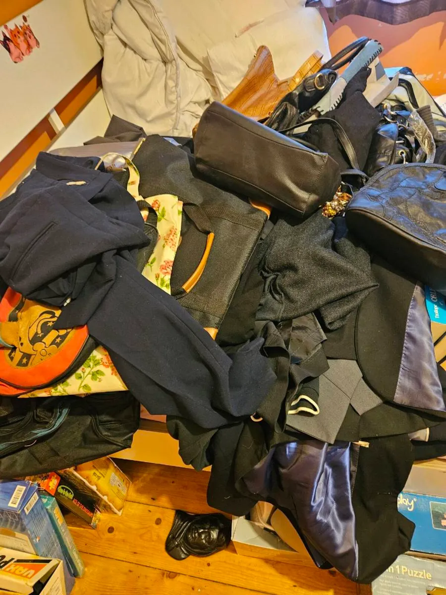Large Job Lot of Ladies and Mens Clothes Shoes Hat - Image 1