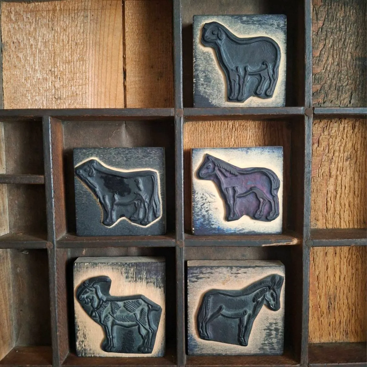 1970s French Farm Printing Blocks - Image 1