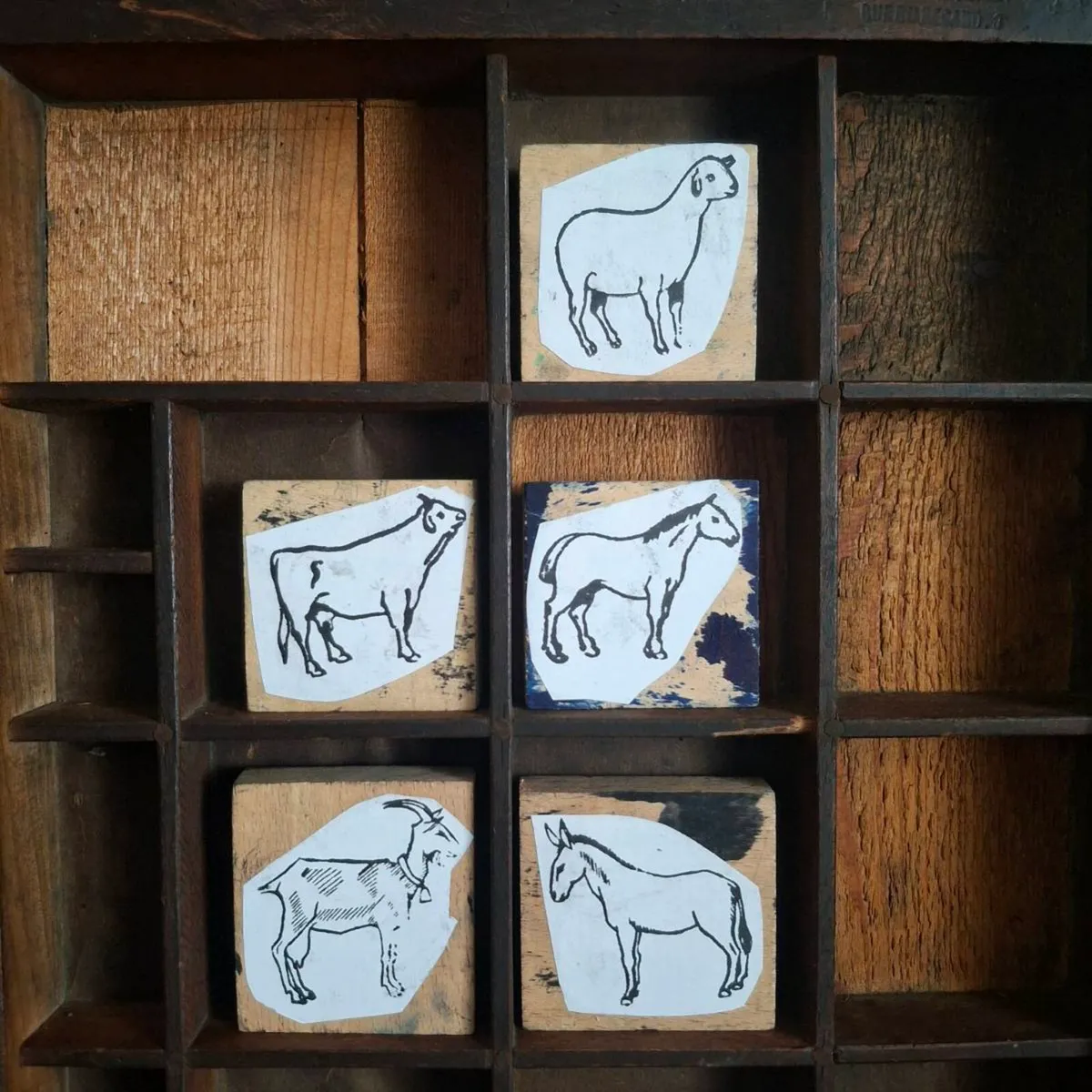 1970s French Farm Printing Blocks - Image 2