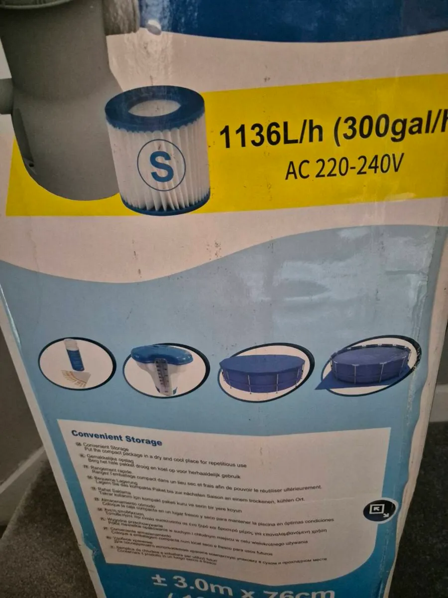 10 foot swimming pool with pump and filter - Image 2