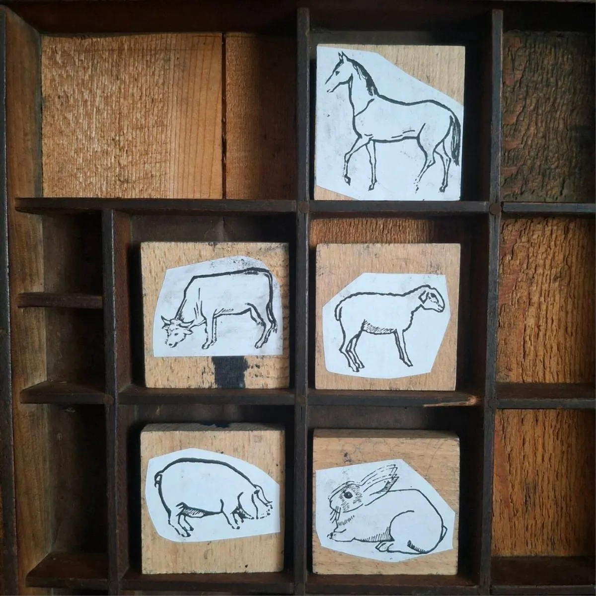 French Farm Printing Blocks - Image 2