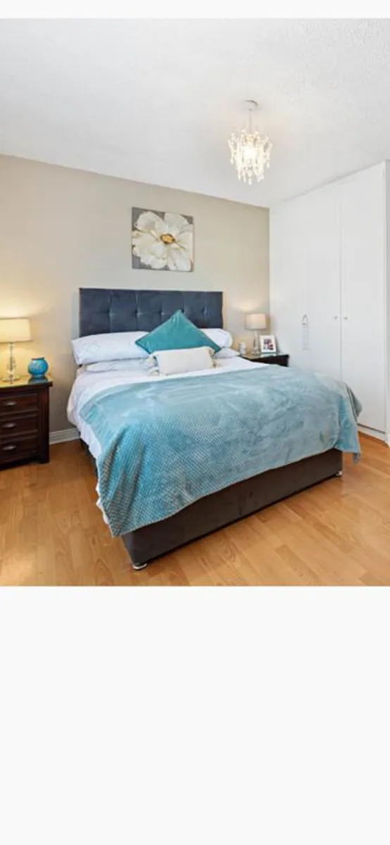 Grey Double bed frame and Emma mattress - Image 3