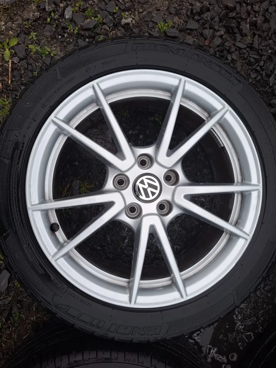 17" Vw Alloys with tyres - Image 1