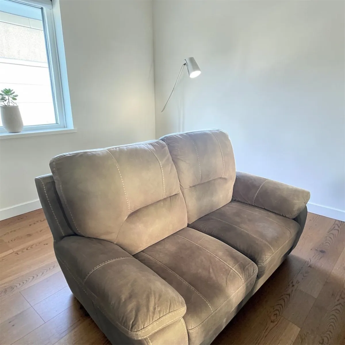 Beige corner recliner with matching 2 seater couch - Image 3