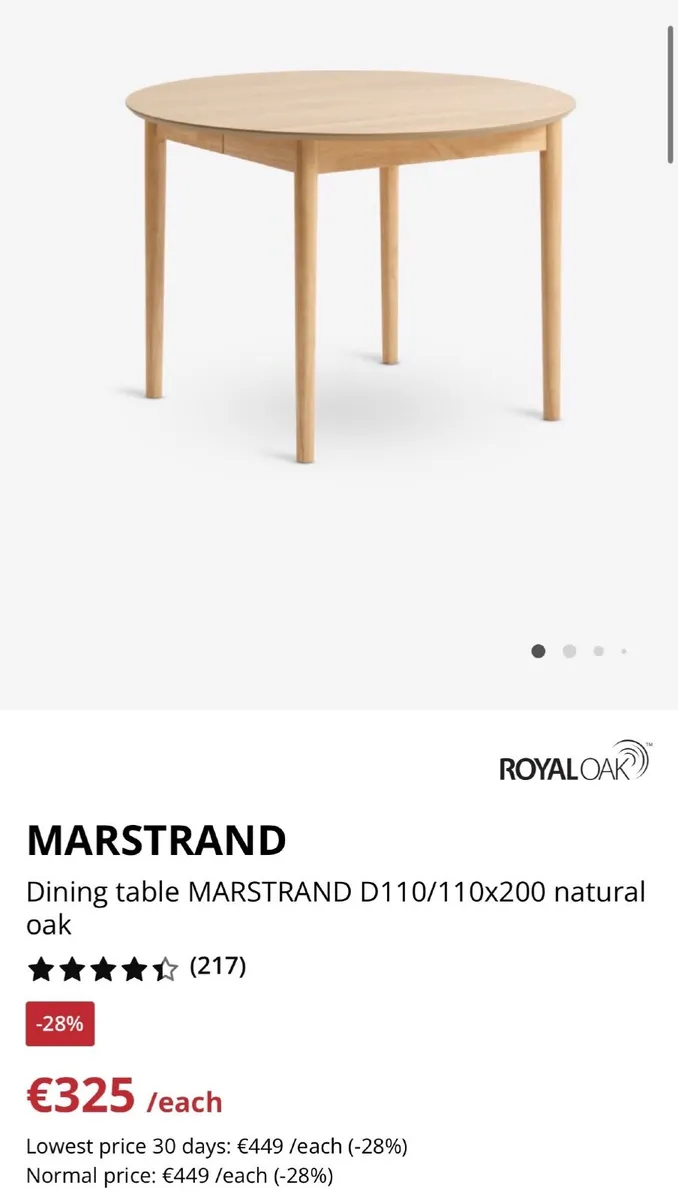 Extending round dining table - Image 1