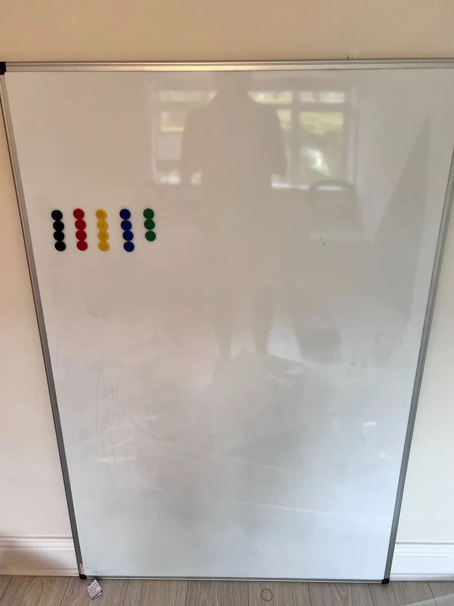 Magnetic white board 1m by 1.5m