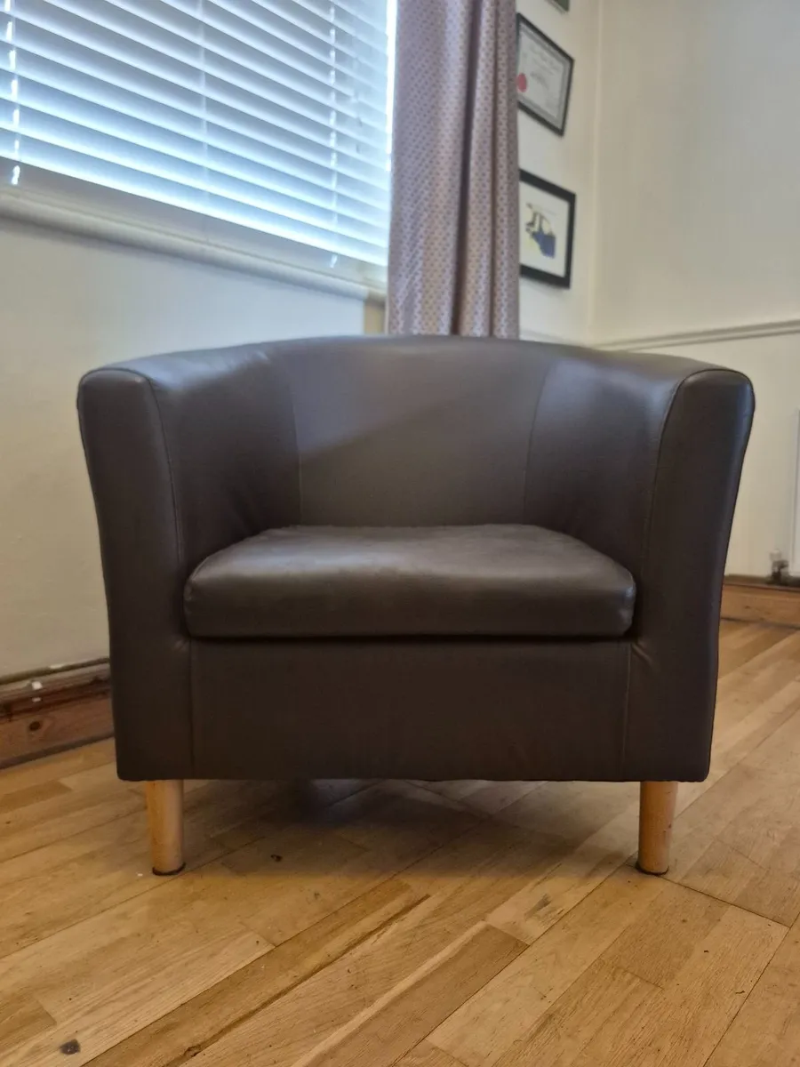 Brown Tub Chair - Image 2