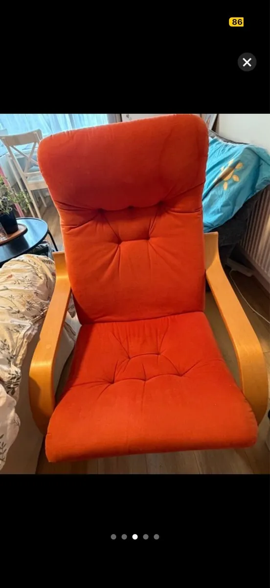 Ikea fabric armchair cushion chair seat - Image 2