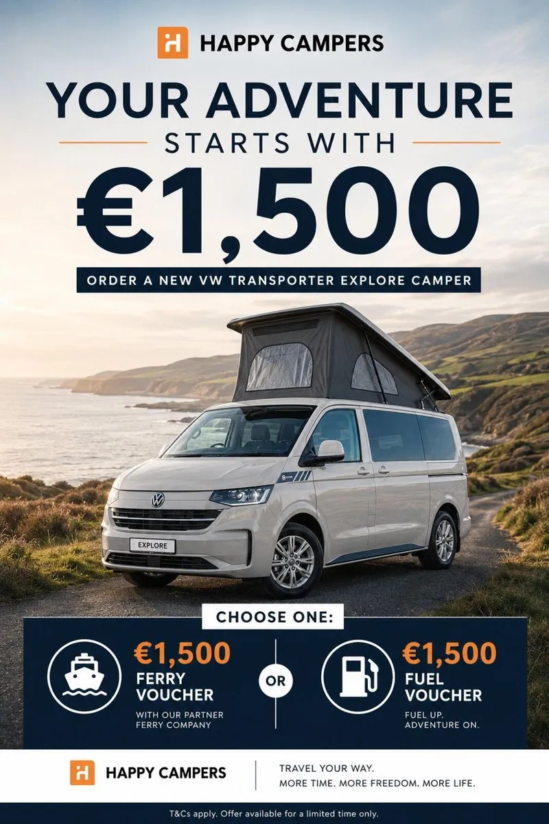 NEW EXPLORE CAMPER + CHOOSE A €1,500 REWARD - Image 1