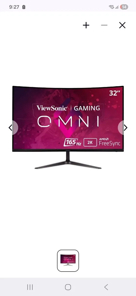 Viewsonic 32inch  Gaming Monitor for Sale - Image 2