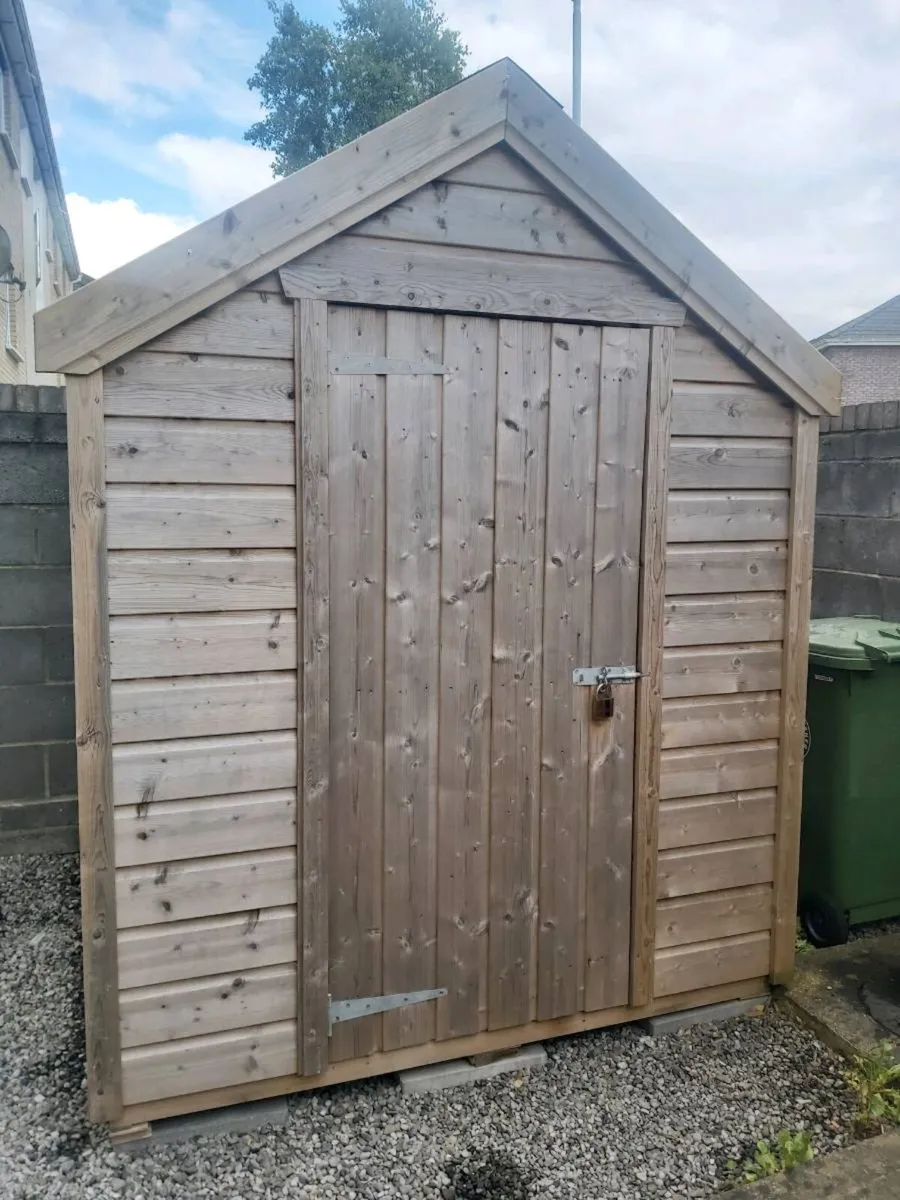6x6 Garden Shed , 3 door wardrobe, IKEA TV stand - Image 1