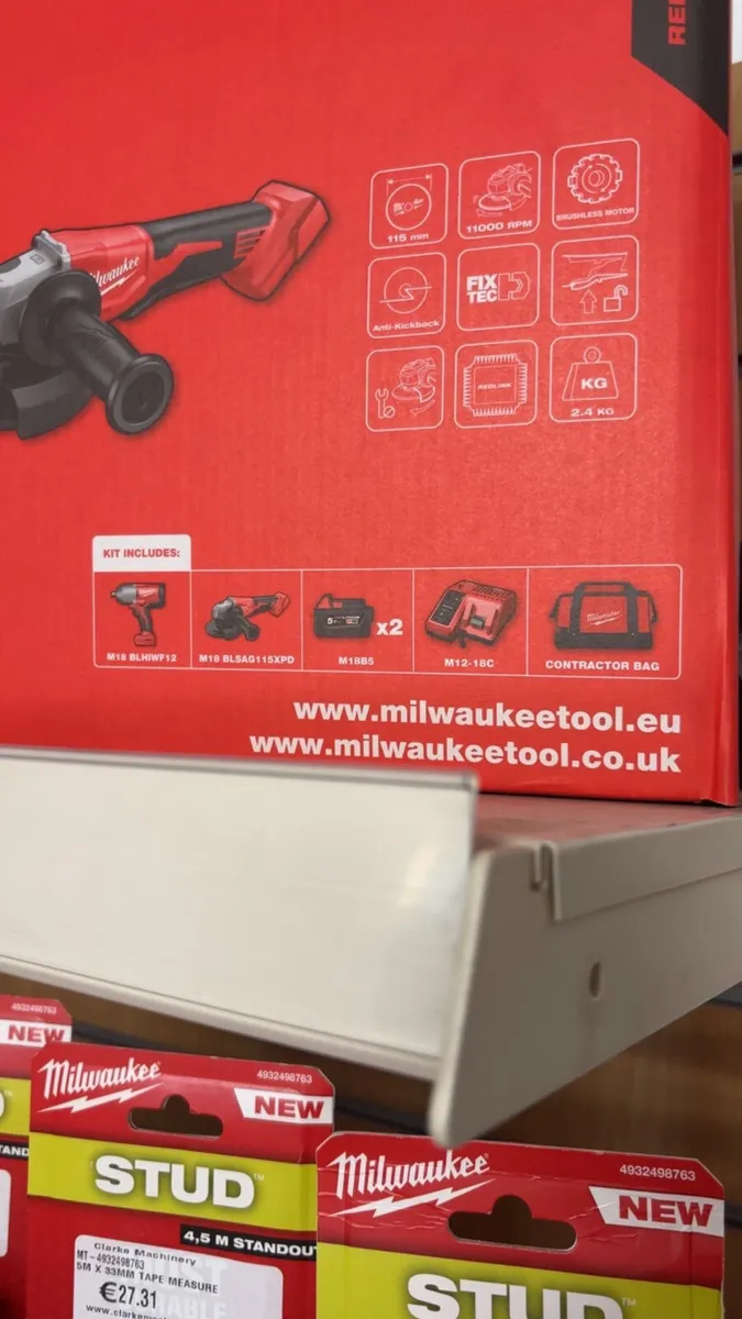 Milwaukee Grinder and Gun - Image 2