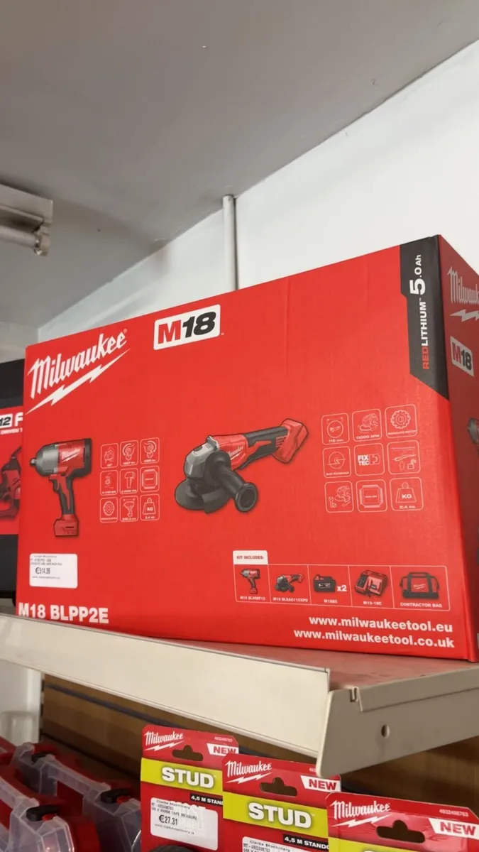 Milwaukee Grinder and Gun - Image 1