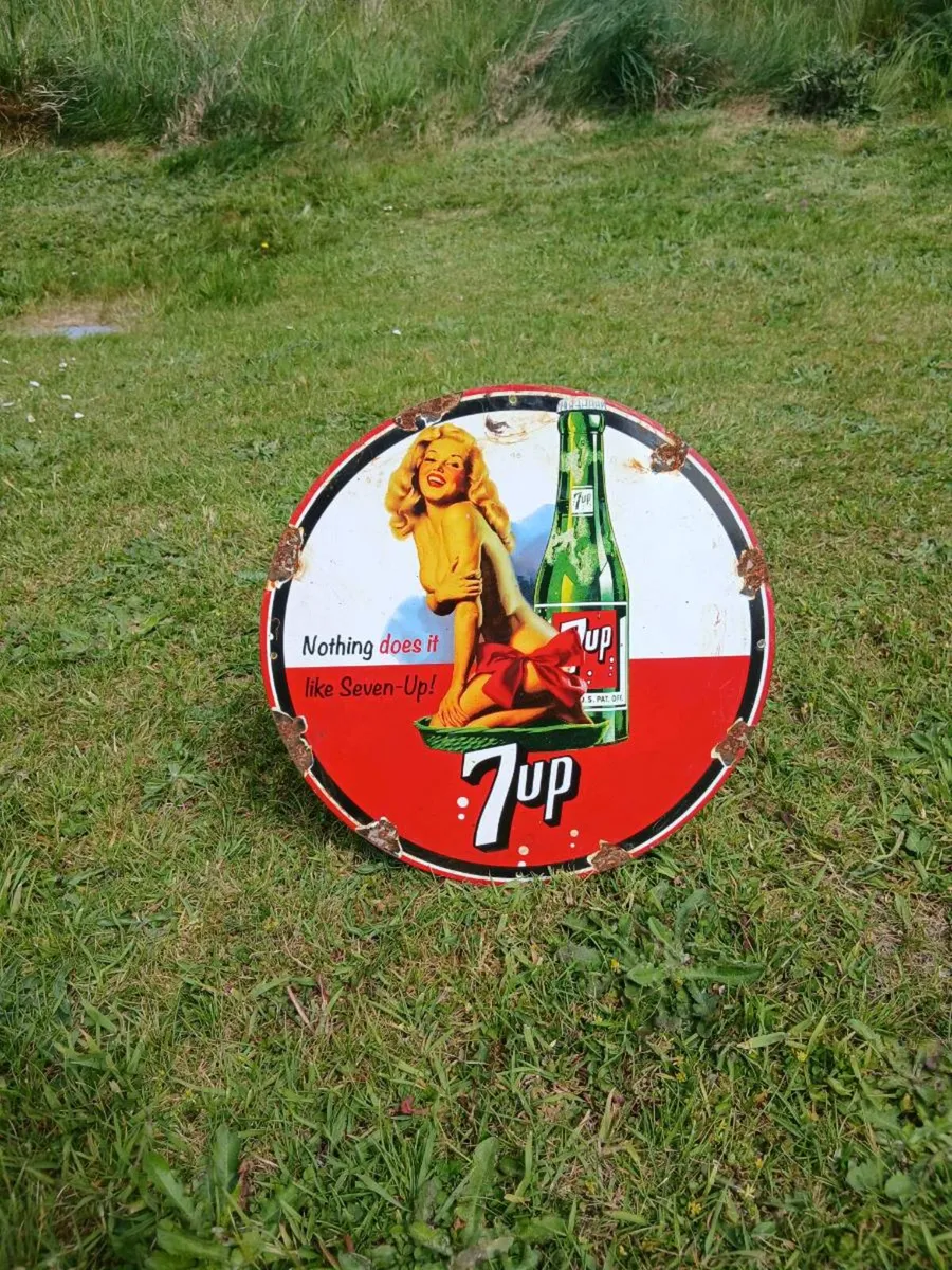 7up Enamel Sign - Image 2
